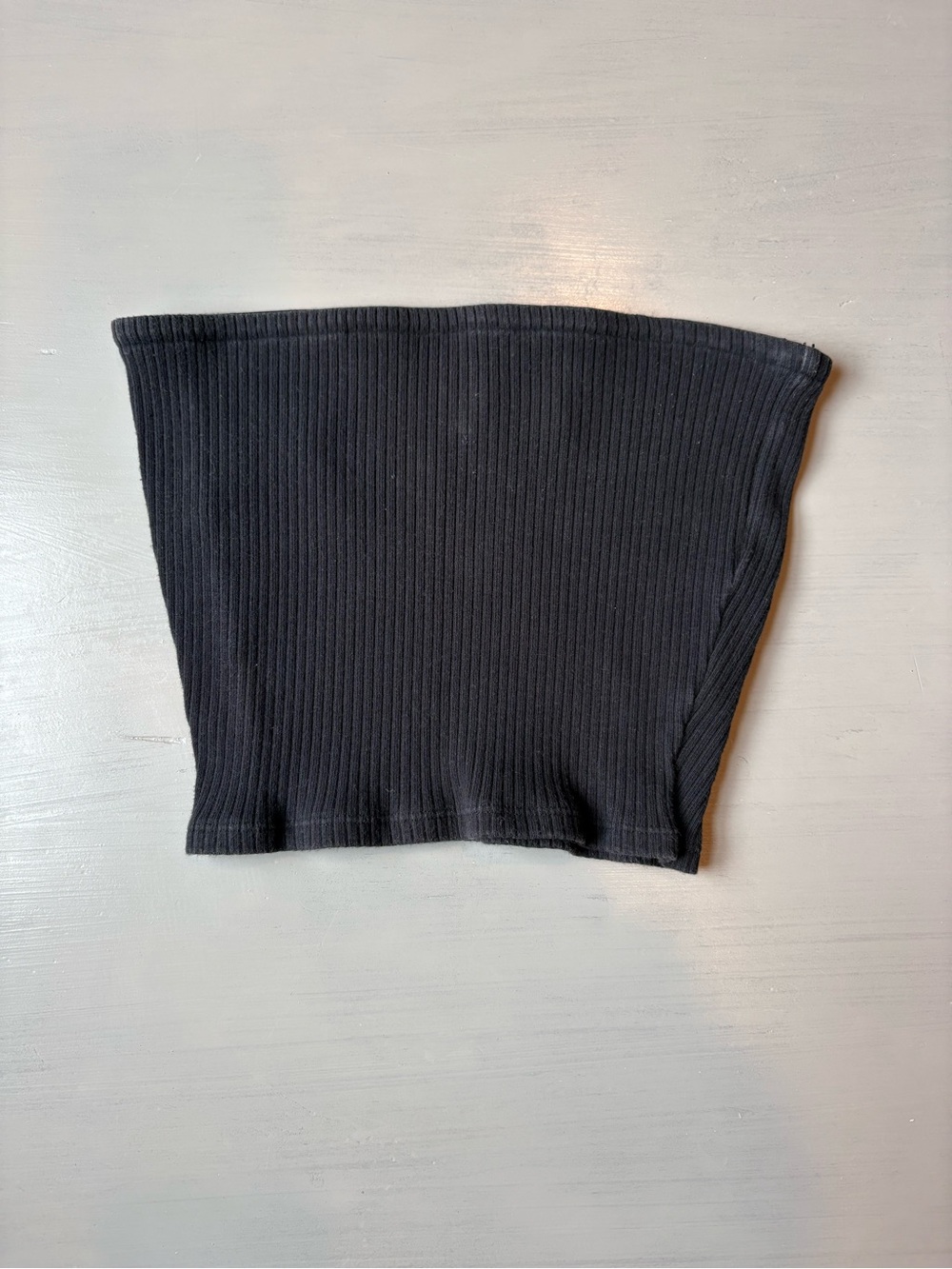 Urban Outfitters Black Ribbed Strapless Top
